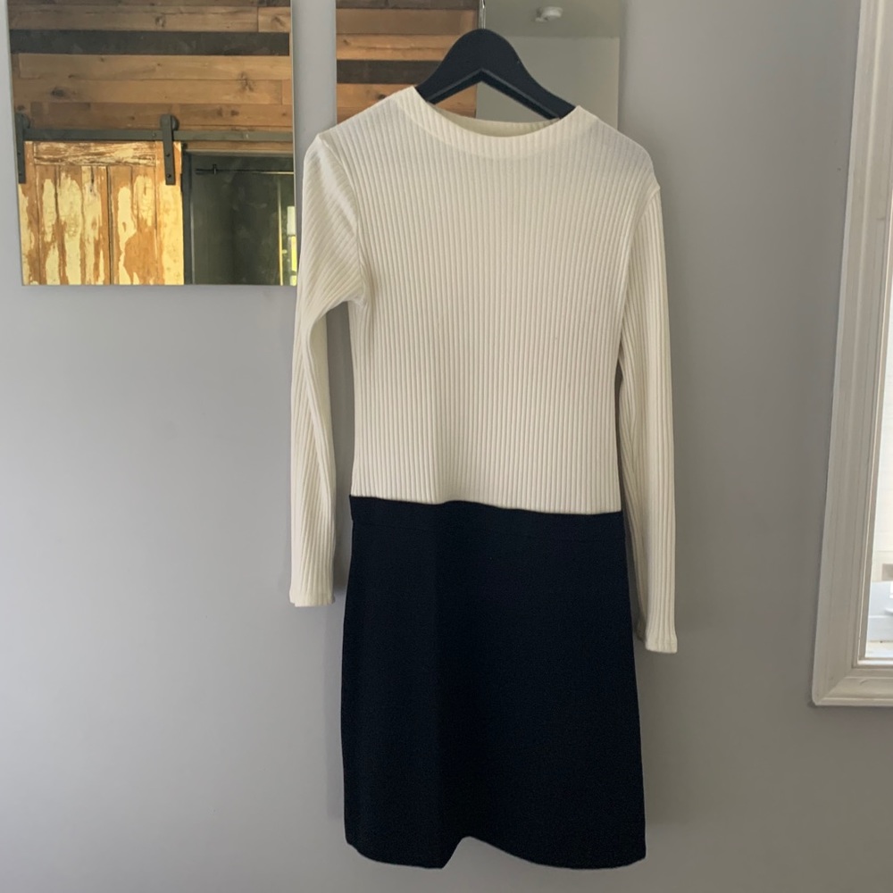 Mango color block long sleeve dress size US8/M-L